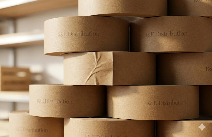 R & E Distribution, packaging tape for commerce and supply chain RECollective Services